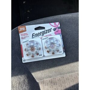 Energizer 312 Long Lasting Hearing‎ Aid Batteries 32 Pack Exp. 10/2027